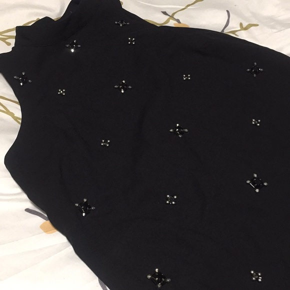 Ann Taylor Jeweled Mockneck Blouse - Picture 4 of 5